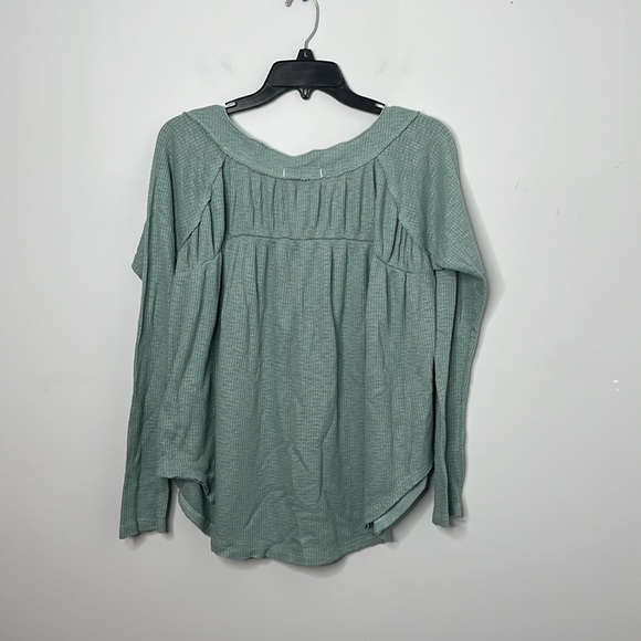 Free People Must Have Light Green Button Henley - Picture 6 of 6